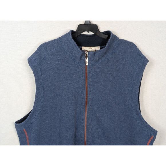 Tommy Bahama Reversible Full Zip Vest Blue Men's Size XL - Picture 2 of 10